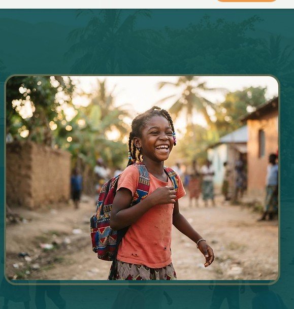 A child in Haiti walking toward opportunity